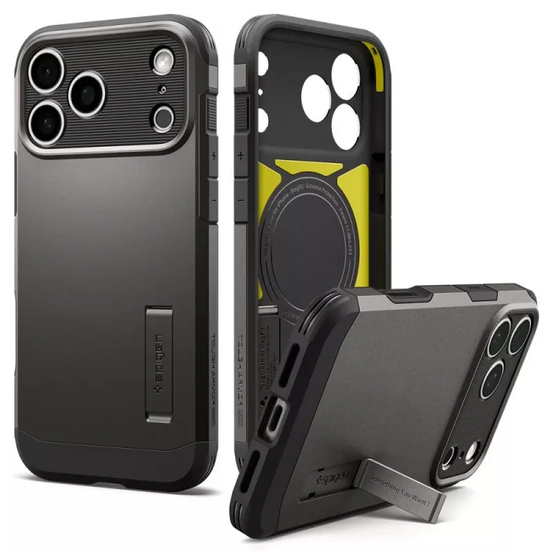 Spigen Tough Armor T MagSafe Hülle für iPhone 17 Pro / 18 Pro - Gunmetal