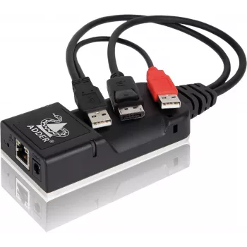 ADDER ALIF101T-DP DisplayPort KVM Extender Transmitter über Cat5e/6/7 - 2560x1600, USB 2.0, Audio, schwarzes Aluminium