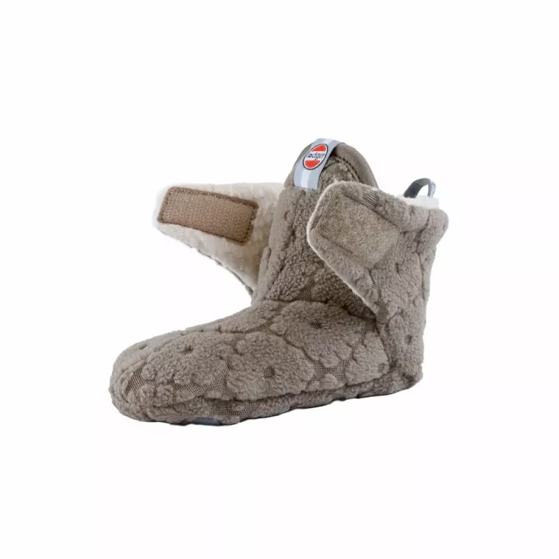 Lodger Buffalo Fleece Baby-Booties mit rutschfester Sohle, Braun, 6-12 Monate