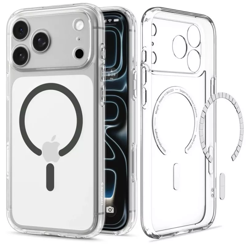 Spigen Ultra Hybrid MagSafe Hülle für iPhone 17 Pro Max / 18 Pro Max – Transparent/Graphit