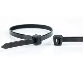 WKK 110256071 Kabelbinder 430 mm x 4,8 mm Schwarz UV-stabilisiert 100 Stück