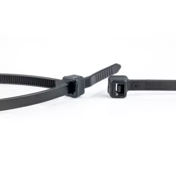 WKK 110256071 Kabelbinder 430 mm x 4,8 mm Schwarz UV-stabilisiert 100 Stück