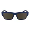 Karl Lagerfeld Unisex KL6163S-401 Sonnenbrille, schwarzer Rahmen, graue Gläser, 59/17/145 mm