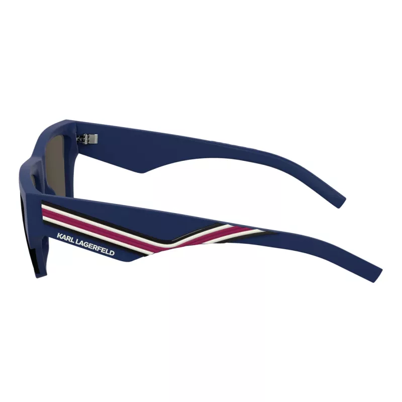 Karl Lagerfeld Unisex KL6163S-401 Sonnenbrille, schwarzer Rahmen, graue Gläser, 59/17/145 mm