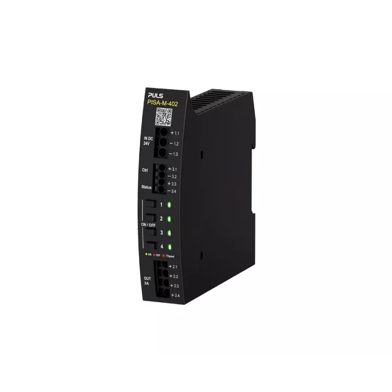 PULS PISA-M-402 Elektronischer Schutzschalter, 4-Kanal, 24 VDC, 8 A pro Kanal, DIN-Schiene