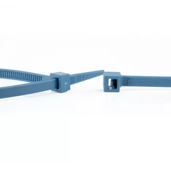 WKK 150196671 Metall-detektierbarer Kabelbinder 300 x 4,8 mm, Blau, 100er-Pack