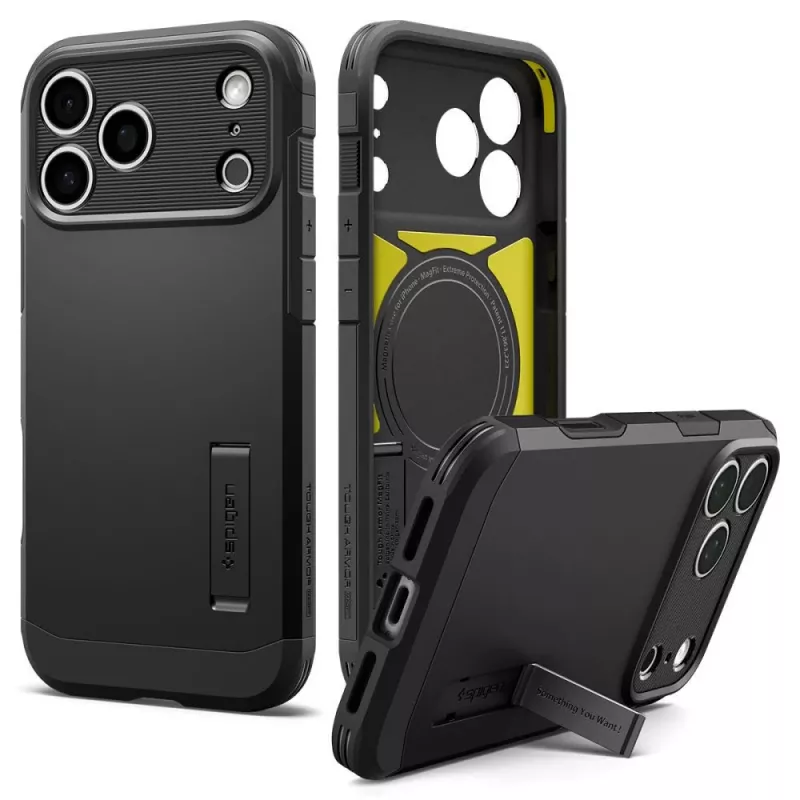 Spigen Tough Armor T MagSafe Hülle für iPhone 18 Pro / 17 Pro – Schwarz