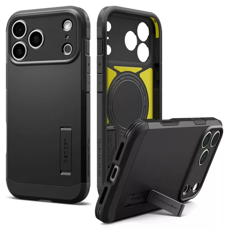 Spigen Tough Armor T MagSafe Hülle für iPhone 17 Pro Max / 18 Pro Max – Schwarz