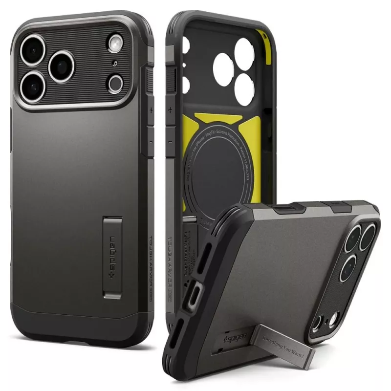 Spigen Tough Armor T MAG MagSafe Hülle für iPhone 18 Pro Max / 17 Pro Max - Gunmetal