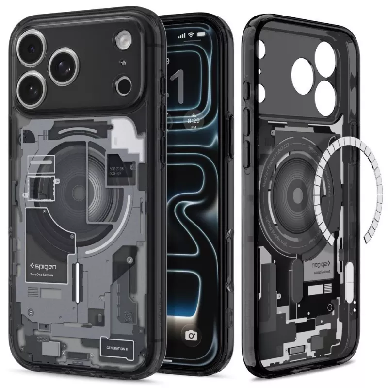 Spigen Ultra Hybrid MagSafe iPhone 17 Pro / 18 Pro Zero One Schwarz