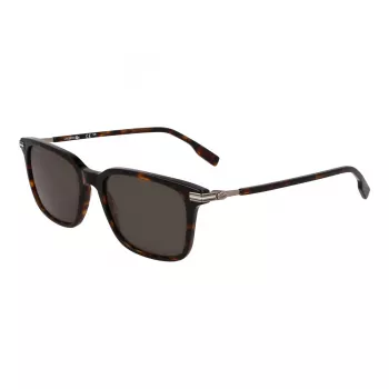 Lacoste Herren L6035S-230 rechteckige Sonnenbrille, Havanna-Fassung, braune Gläser, 53mm