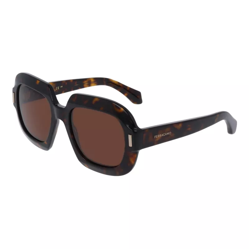 Ferragamo SF2068SE-242 Damen Cat-Eye-Sonnenbrille, Havanna/Braun Gradient, 54mm