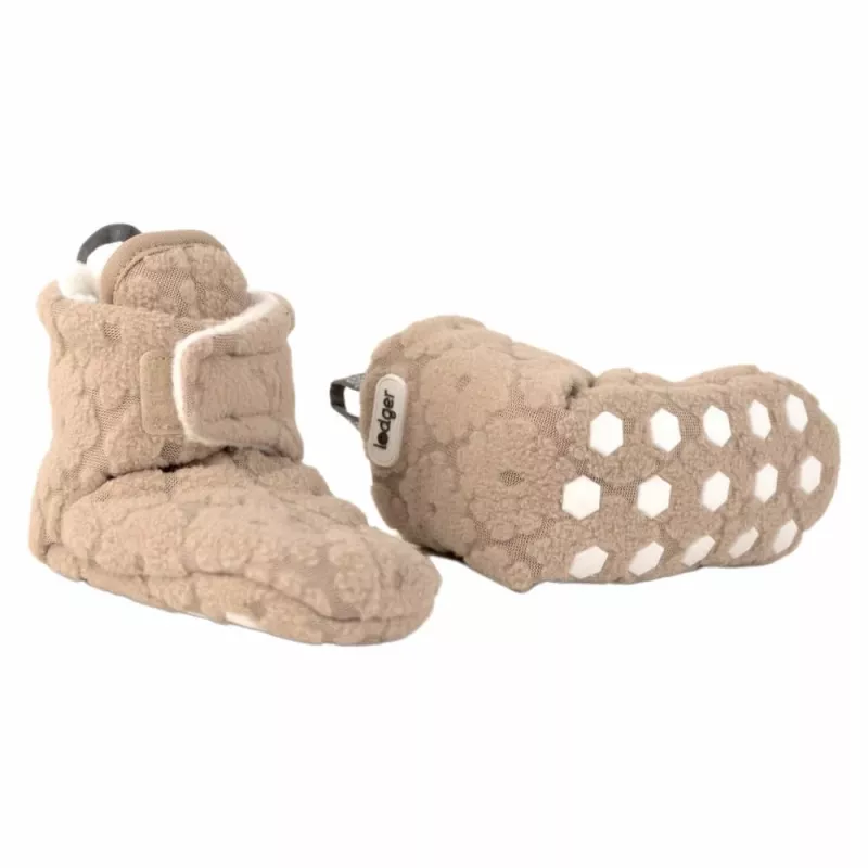 Lodger Slipper Folklore Fleece Babyschuhe, Beige, 12-18 Monate
