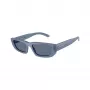 Arnette AN4357-124872 Damen eckige Sonnenbrille, transparent graues Gestell, dunkelgraue Gläser, 53mm