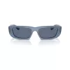 Arnette AN4357-124872 Damen eckige Sonnenbrille, transparent graues Gestell, dunkelgraue Gläser, 53mm