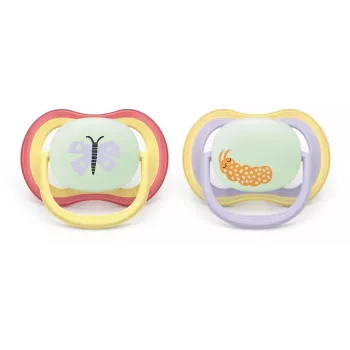 Philips AVENT Ultra Air Night Schnuller 0-6 Monate, 2er-Pack, im Dunkeln leuchtend