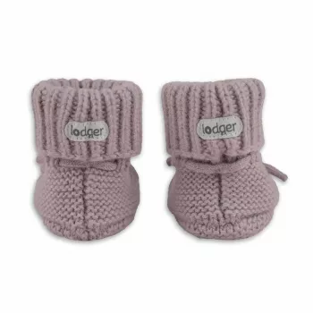 Lodger Slipper Merino Wool Babyschuhe, Rose, 0-6 Monate