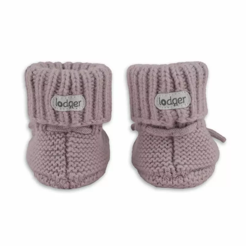 Lodger Slipper Merino Wool Babyschuhe, Rose, 0-6 Monate