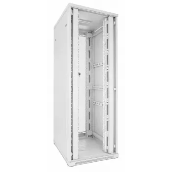DSIT 47U 19 inch Serverschrank, perforierte Doppeltüren vorne und hinten, weiß, 800x1000x2200 mm (DS8047DD-W)