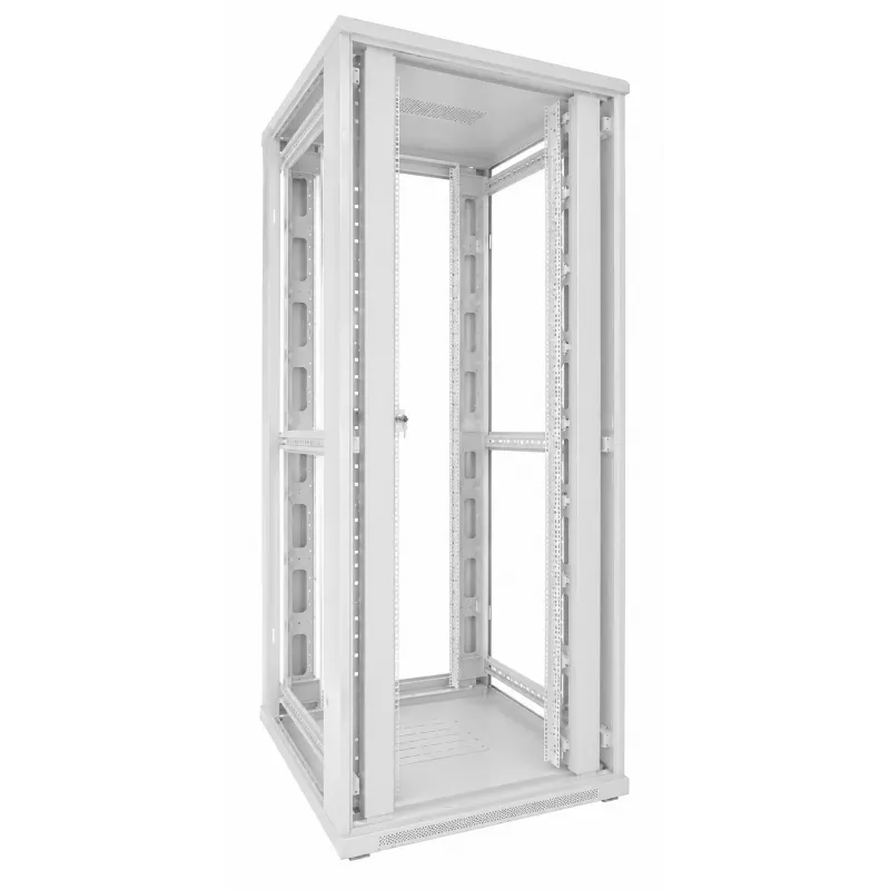 DSIT 42U 19 inch Serverschrank, perforierte Doppeltüren vorne und hinten, Weiß, 800x1000x2000mm (DS8042DD-W)