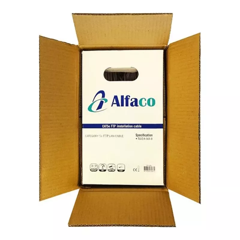 DSIT Alfaco Cat5e F/UTP Solid Core Netzwerkkabel 305m Rolle Grau LSZH Eca