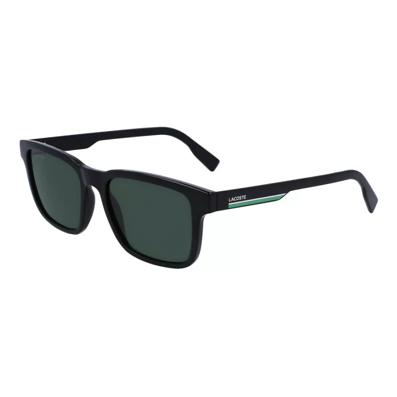Lacoste Herren L997S-1 rechteckige Sonnenbrille, Schwarz/Grau, 54mm