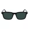 Lacoste Herren L997S-1 rechteckige Sonnenbrille, Schwarz/Grau, 54mm
