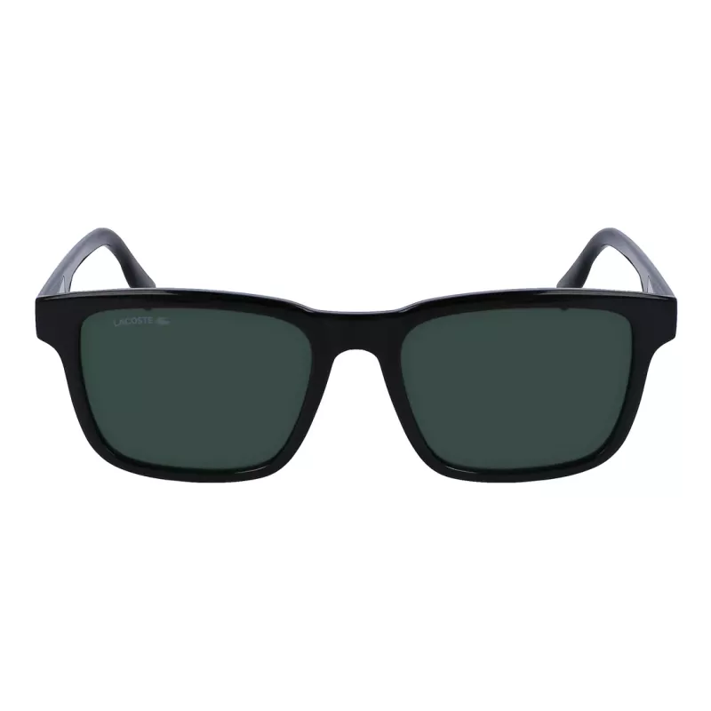 Lacoste Herren L997S-1 rechteckige Sonnenbrille, Schwarz/Grau, 54mm