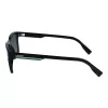 Lacoste Herren L997S-1 rechteckige Sonnenbrille, Schwarz/Grau, 54mm