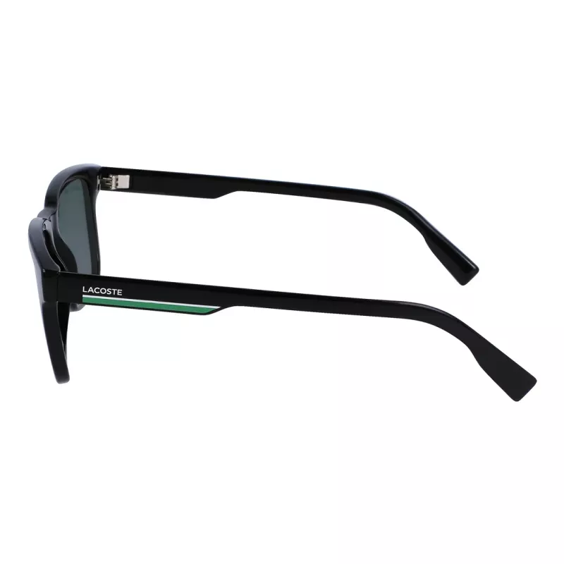 Lacoste Herren L997S-1 rechteckige Sonnenbrille, Schwarz/Grau, 54mm