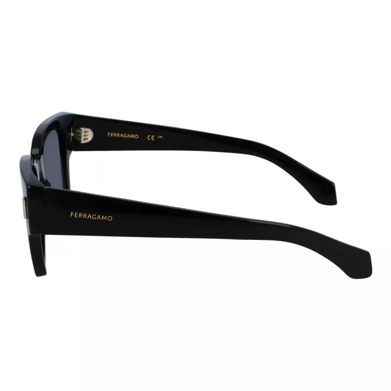 Ferragamo Herren-Sonnenbrille SF2010S-1 Schwarz/Grau 52mm