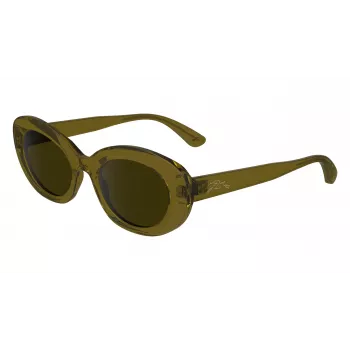 Longchamp LO756S Damen eckige Sonnenbrille, Havana Rahmen, braunes Gradientenglas, 50/21/140 mm LO756S5021200