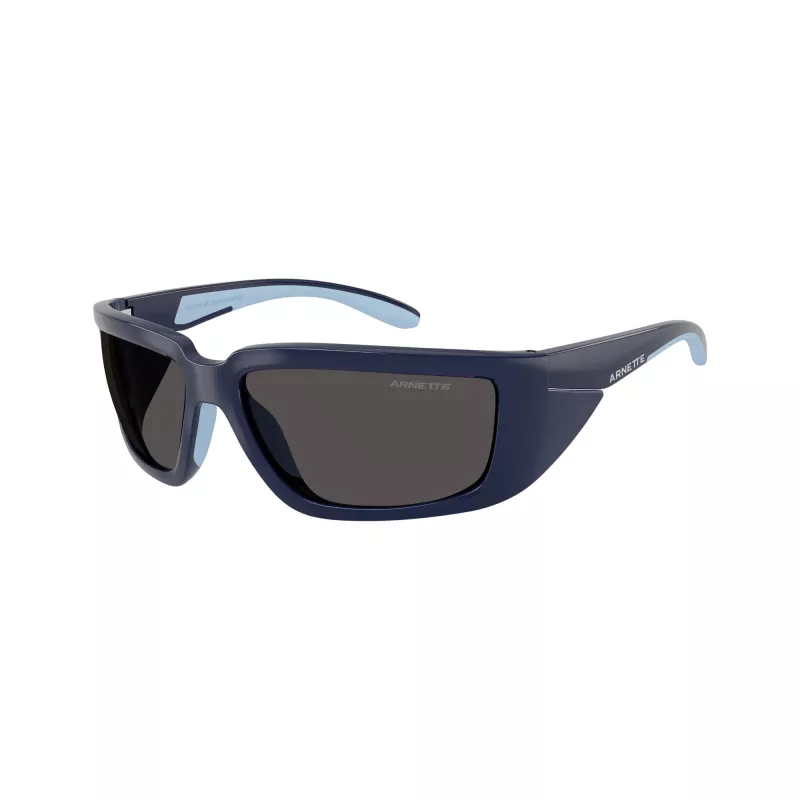 Arnette AN4355-275987 Herren Rechteckige Sonnenbrille, Mattes Schwarzes Gestell, Graue Gläser, 62-16-125 mm