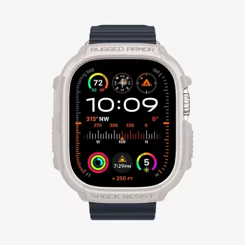 Spigen Rugged Armor Hülle für Apple Watch Ultra 1/2/3 (49mm) - Dune Beige