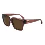 Ferragamo Damen SF2014S-511 eckige Sonnenbrille, Havana Rahmen, Gradient Brown Gläser, 54mm