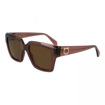 Ferragamo Damen SF2014S-511 eckige Sonnenbrille, Havana Rahmen, Gradient Brown Gläser, 54mm