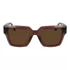 Ferragamo Damen SF2014S-511 eckige Sonnenbrille, Havana Rahmen, Gradient Brown Gläser, 54mm