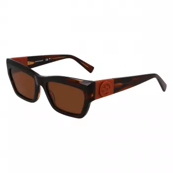 Longchamp LO763S-211 Damen-Sonnenbrille, Havana-Rahmen, Braunes Gradient-Glas, 53mm