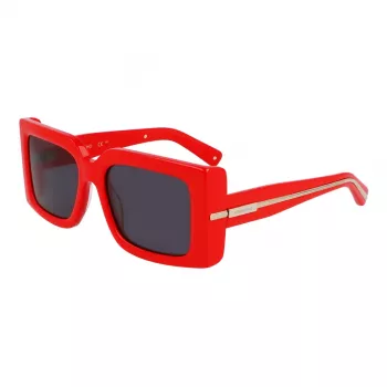 Ferragamo SF2032S-600 Damen Cat-Eye-Sonnenbrille, rotes Gestell, graue Gradient-Gläser, 55/19/140 mm