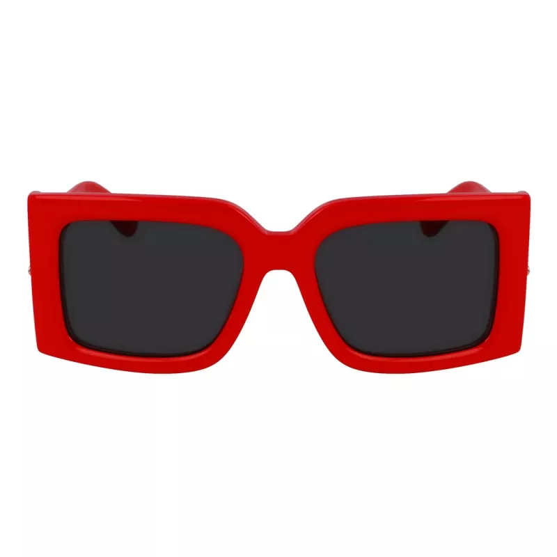 Ferragamo SF2032S-600 Damen Cat-Eye-Sonnenbrille, rotes Gestell, graue Gradient-Gläser, 55/19/140 mm