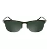 ZEISS Herren ZS25163S-326 Sonnenbrille, schwarzes Gestell, graue Gläser, 55-18-145