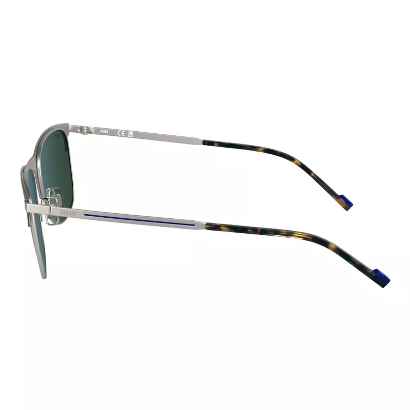 ZEISS Herren ZS25163S-326 Sonnenbrille, schwarzes Gestell, graue Gläser, 55-18-145