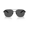 Arnette AN30877538359 Herren-Sonnenbrille, polarisiert, mattschwarzes Gestell, graue Gläser, 59/18/145 mm