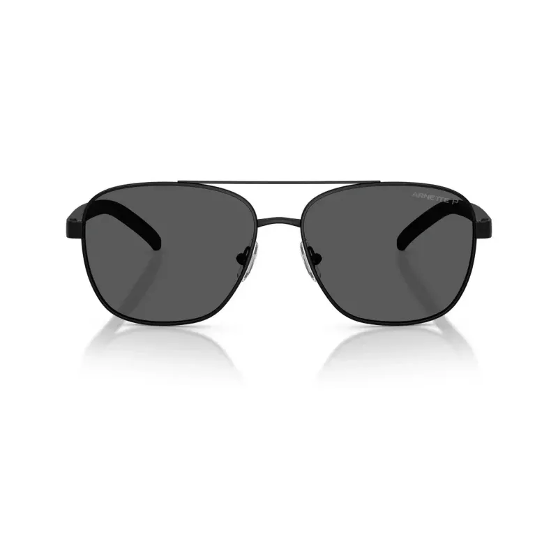 Arnette AN30877538359 Herren-Sonnenbrille, polarisiert, mattschwarzes Gestell, graue Gläser, 59/18/145 mm