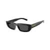 Arnette AN4357-121487 Herren-Sonnenbrille, rechteckig, mattschwarzes Gestell, graue Gläser, 53/17/145 mm