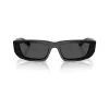Arnette AN4357-121487 Herren-Sonnenbrille, rechteckig, mattschwarzes Gestell, graue Gläser, 53/17/145 mm