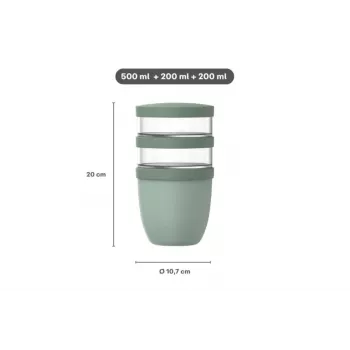 MEPAL Thermo Lunchpot Ellipse Isolierbehälter für Lebensmittel Nordic Sage 700 ml 107658094700