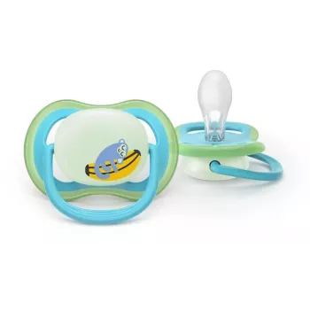 Philips Avent Ultra Air Night Schnuller 6-18 Monate, 2er-Pack, Junge, im Dunkeln leuchtend
