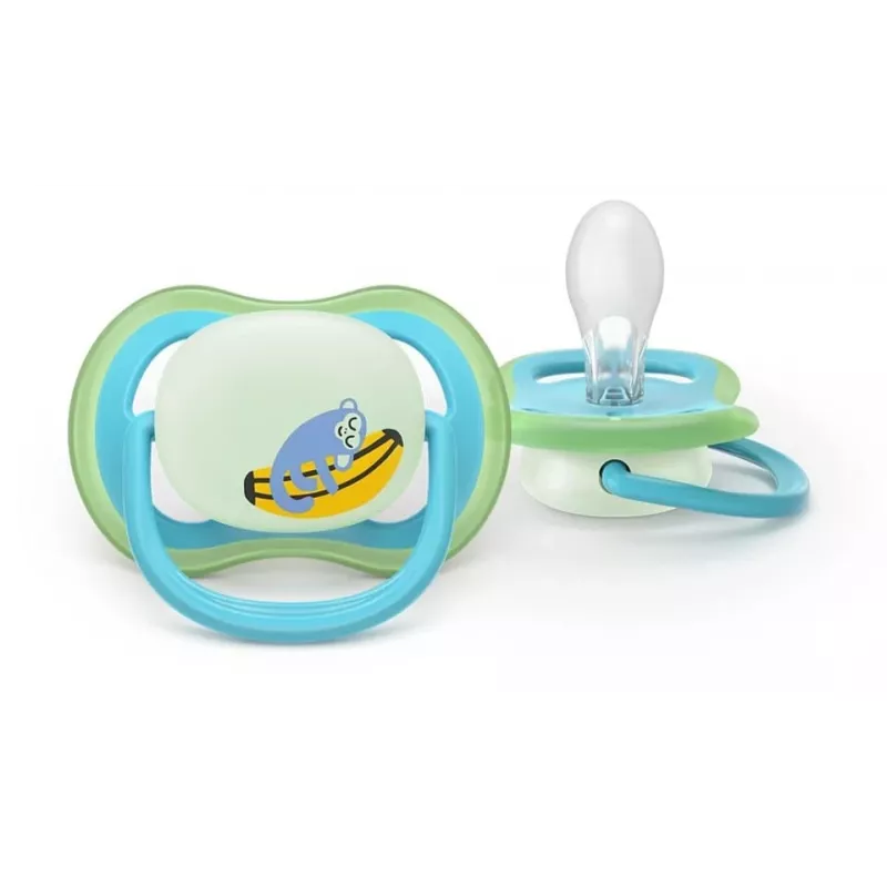 Philips Avent Ultra Air Night Schnuller 6-18 Monate, 2er-Pack, Junge, im Dunkeln leuchtend