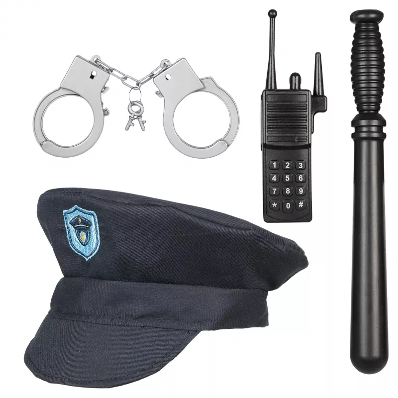 Souza! Polizei-Kostüm mit Hut und Zubehör, Alter 4-7